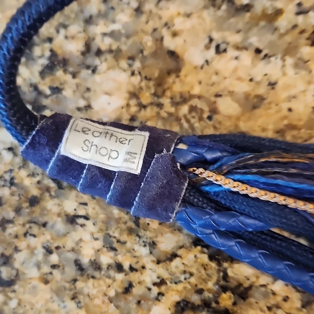 Braided Blue‎ Women's Belt
